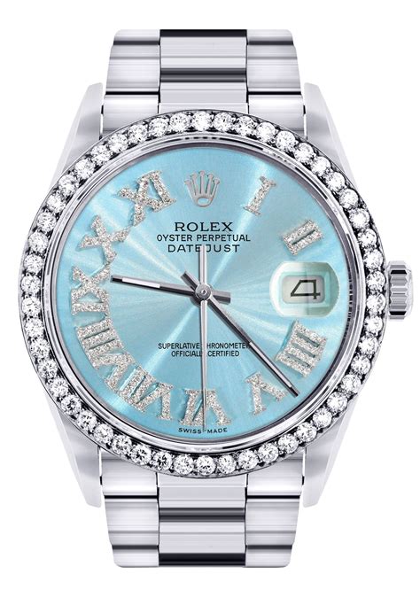 rolex roman numeral watch|Rolex datejust 36mm diamond dial.